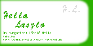 hella laszlo business card